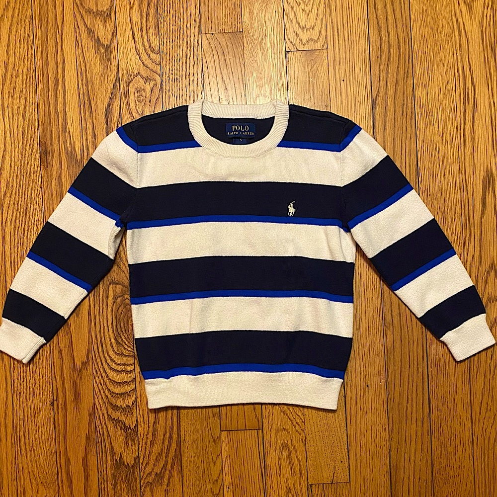 Polo Navy Striped Sweater (Toddler/Little Boys: 5)